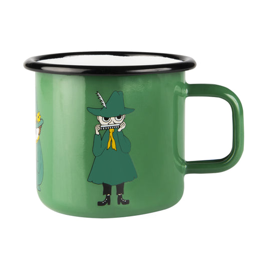 Tasse aus Emaille: Mumin Retro - Schnupferich grün von Muurla
