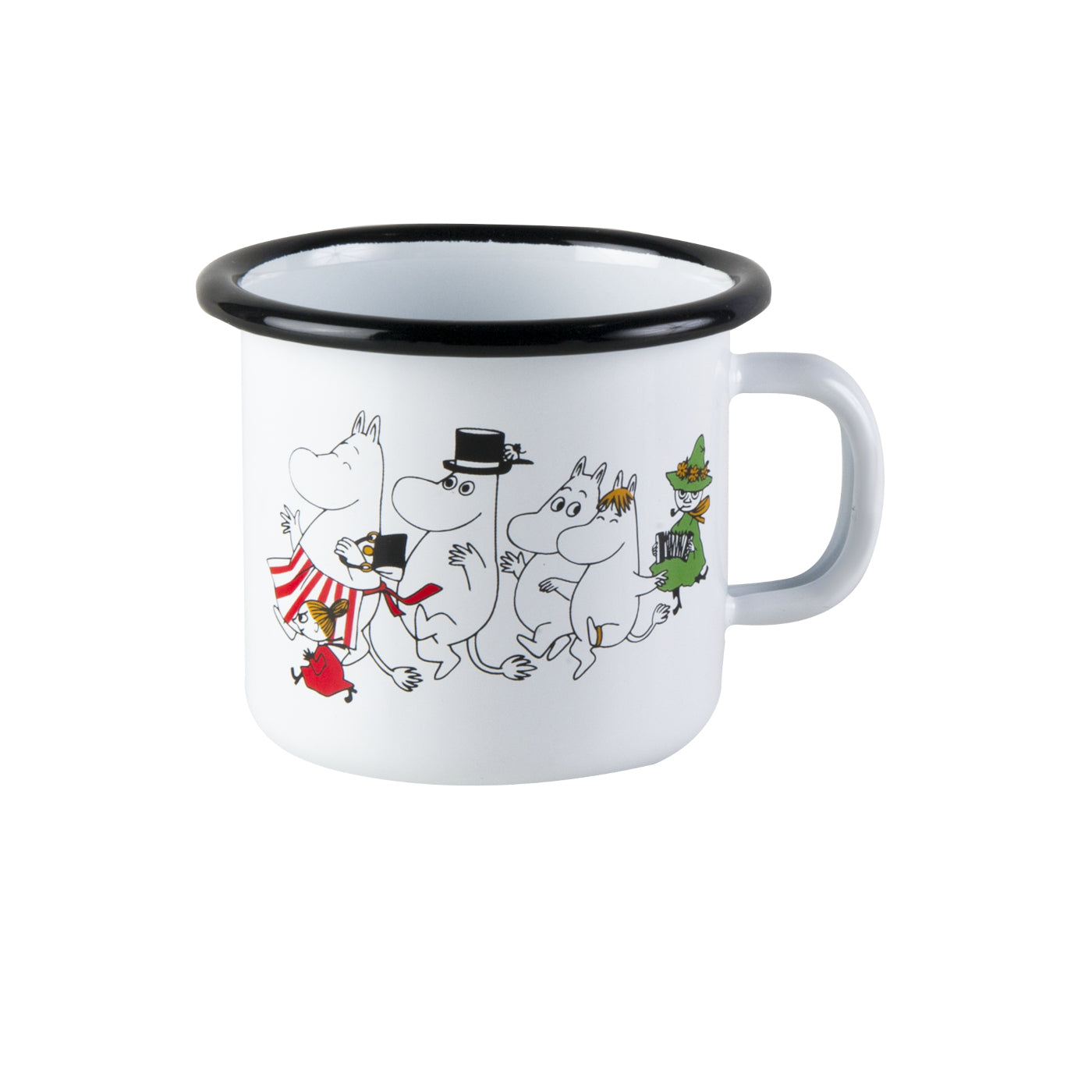 Tasse aus Emaille: Mumin Colors - Mumintal weiss von Muurla