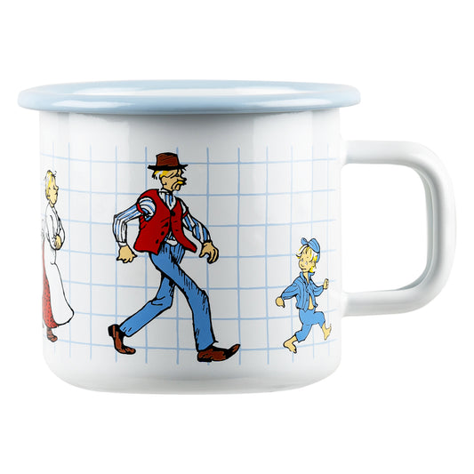 Tasse aus Emaille: Michel aus Lönneberga, Katthult Leute von Muurla