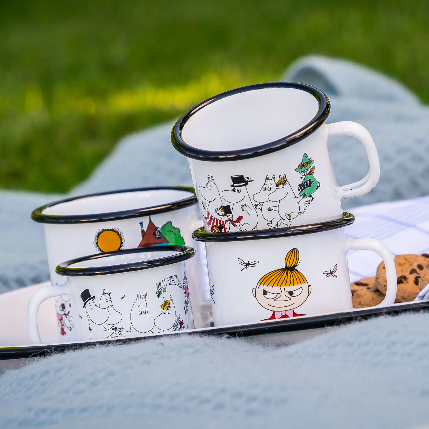 Tasse aus Emaille: Mumin Colors - Mumintal weiss von Muurla