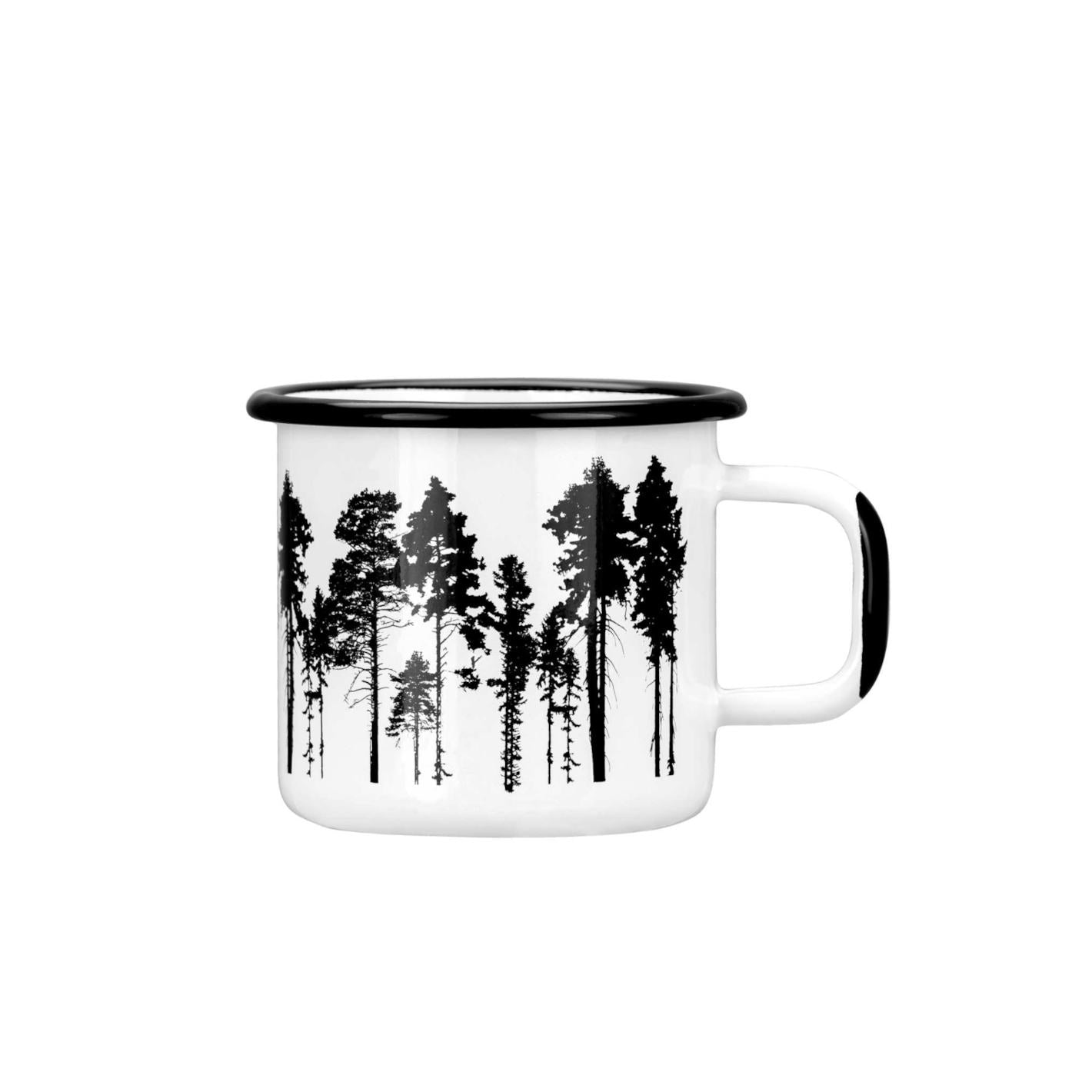 Tasse aus Emaille: Nordic - The Forest weiss von Muurla