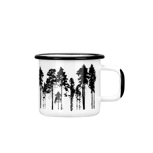 Tasse aus Emaille: Nordic - The Forest weiss von Muurla