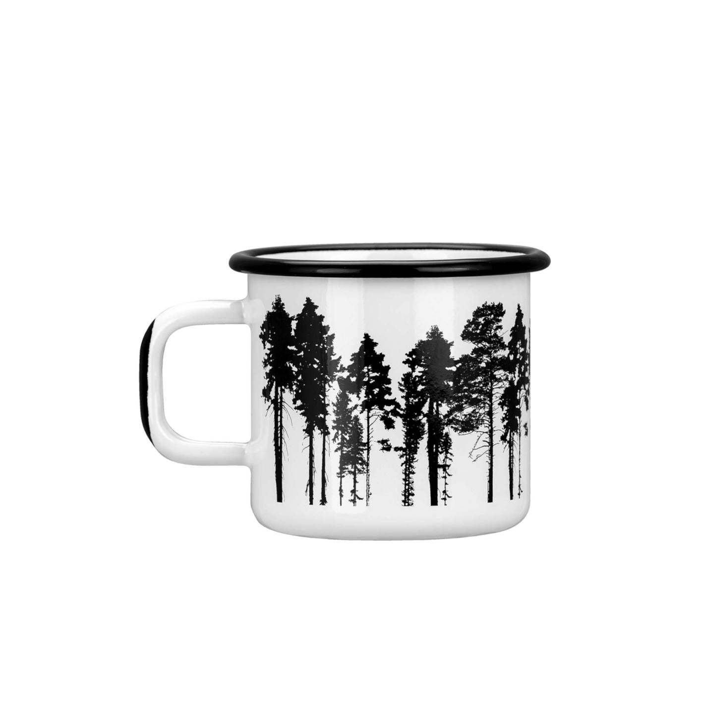 Tasse aus Emaille: Nordic - The Forest weiss von Muurla