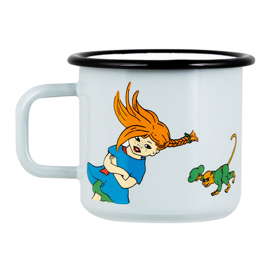 Tasse aus Emaille: Pippi Langstrumpf, Das stärkste Mädchen der Welt von Muurla