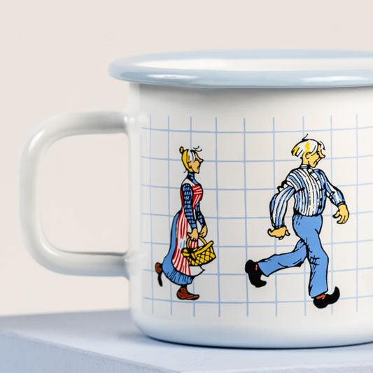 Tasse aus Emaille: Michel aus Lönneberga, Katthult Leute von Muurla