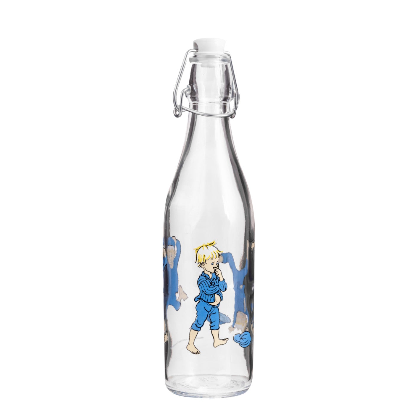 Glasflasche: Michel aus Lönneberga - Michel blau 500ml von Muurla