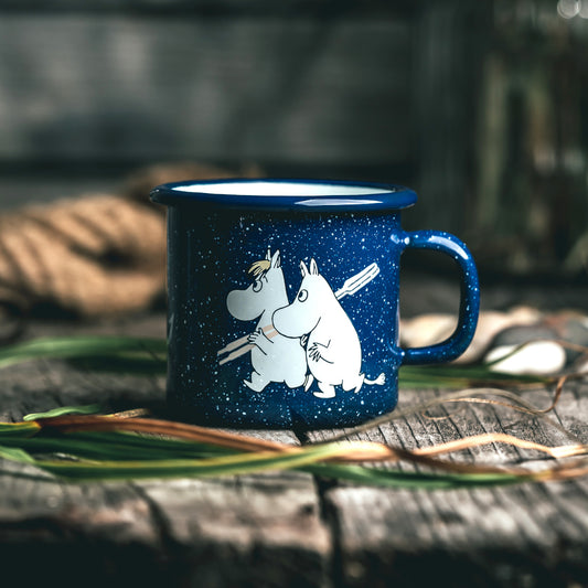 Tasse aus Emaille: Mumin Segler blau von Muurla