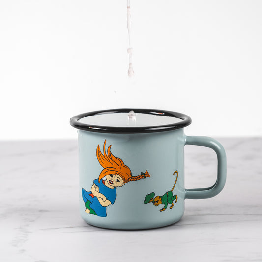 Tasse aus Emaille: Pippi Langstrumpf, Das stärkste Mädchen der Welt von Muurla