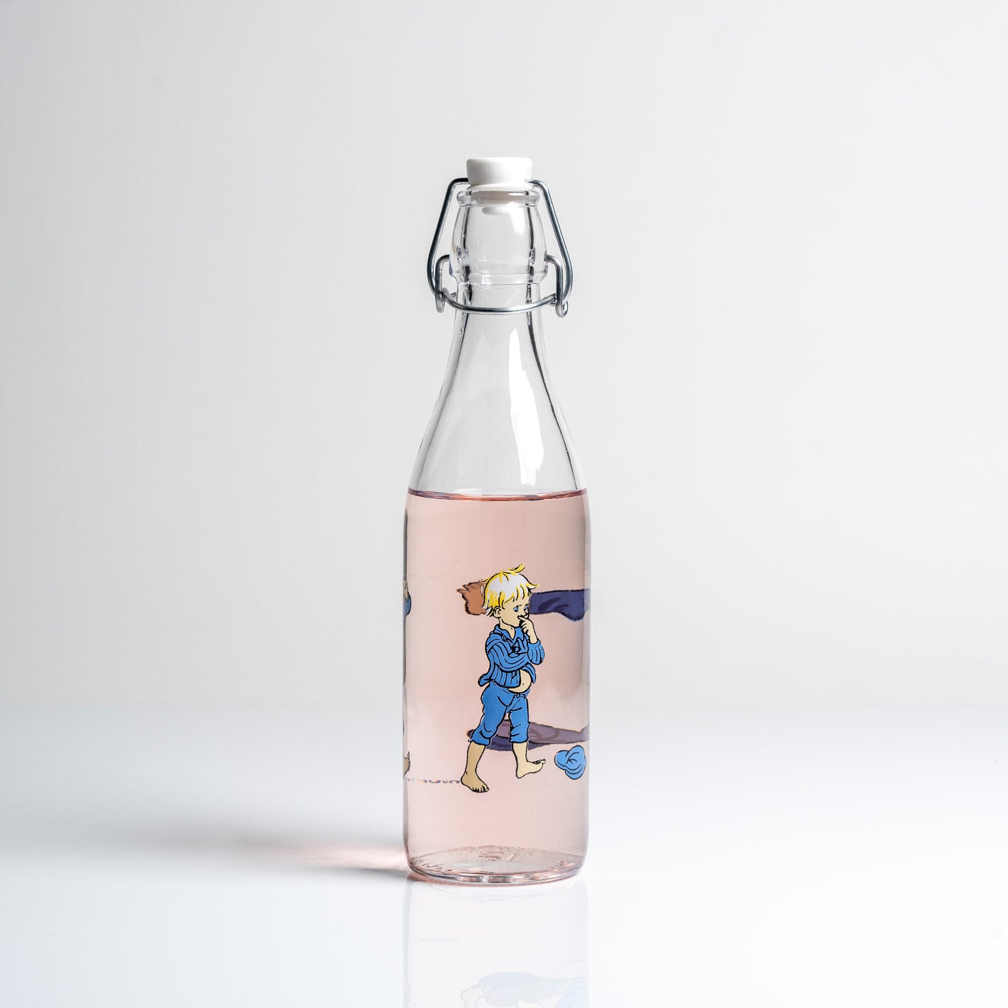 Glasflasche: Michel aus Lönneberga - Michel blau 500ml von Muurla