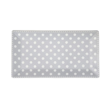 Servierplatte: Dots Grey