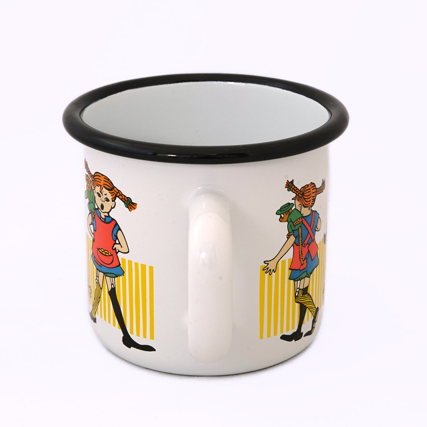 Tasse aus Emaille: Pippi Langstrumpf, Pippi weiss von Muurla