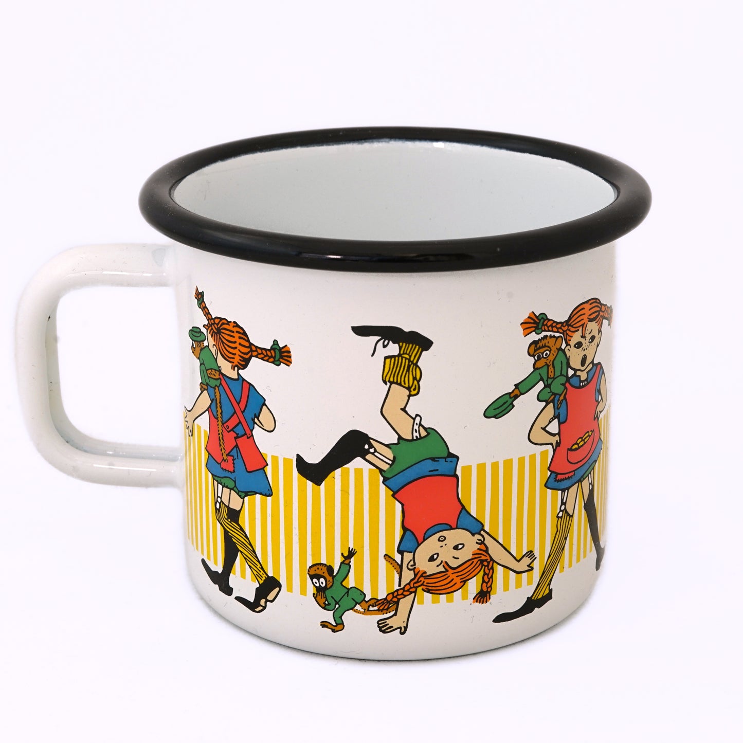 Tasse aus Emaille: Pippi Langstrumpf, Pippi weiss von Muurla