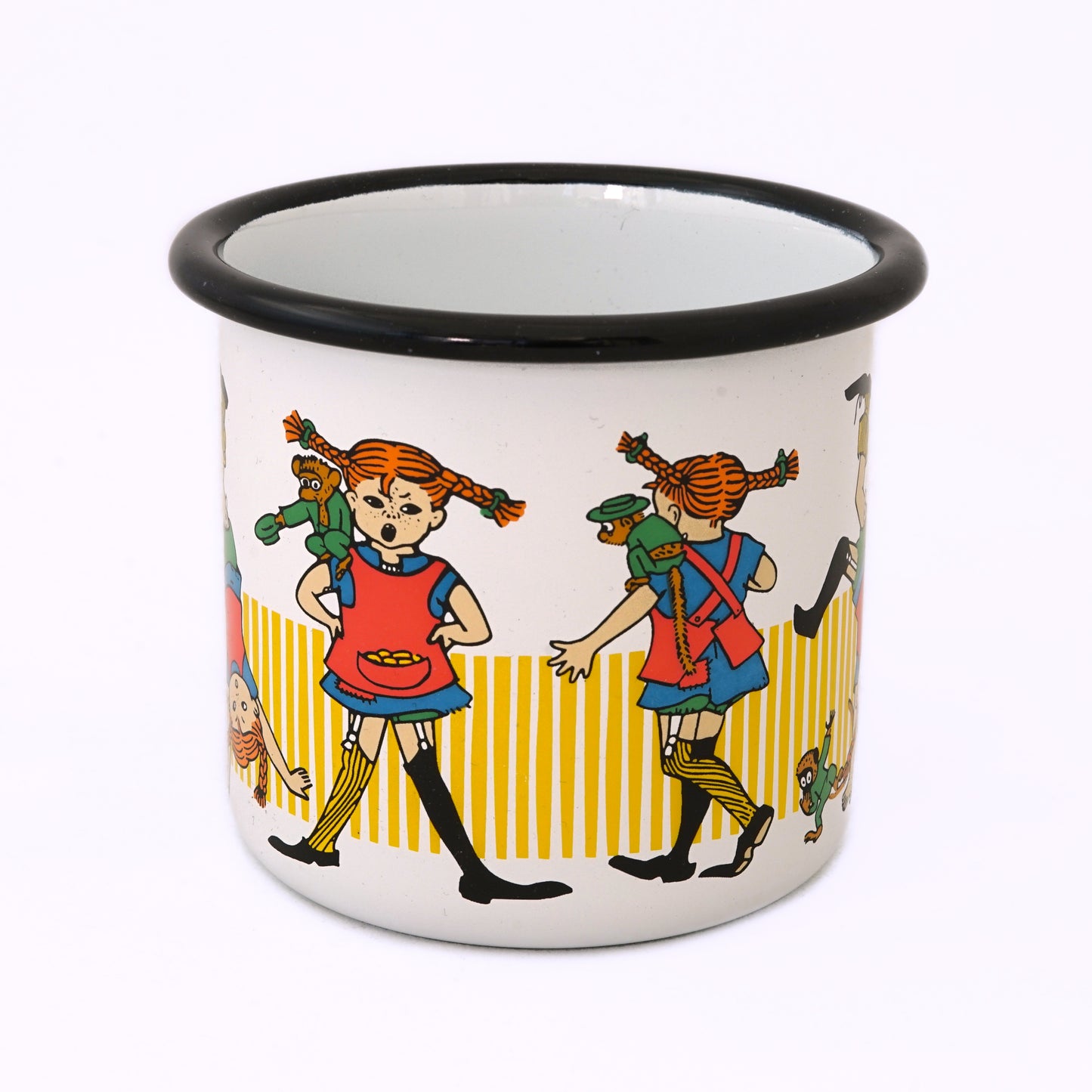 Tasse aus Emaille: Pippi Langstrumpf, Pippi weiss von Muurla