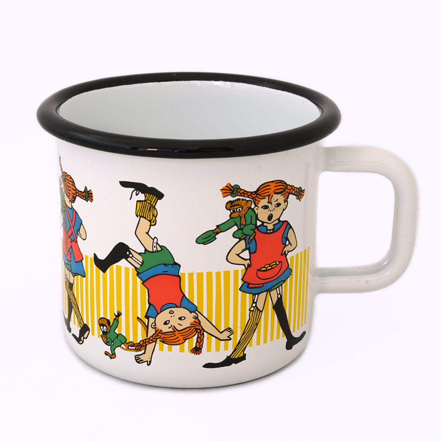 Tasse aus Emaille: Pippi Langstrumpf, Pippi weiss von Muurla