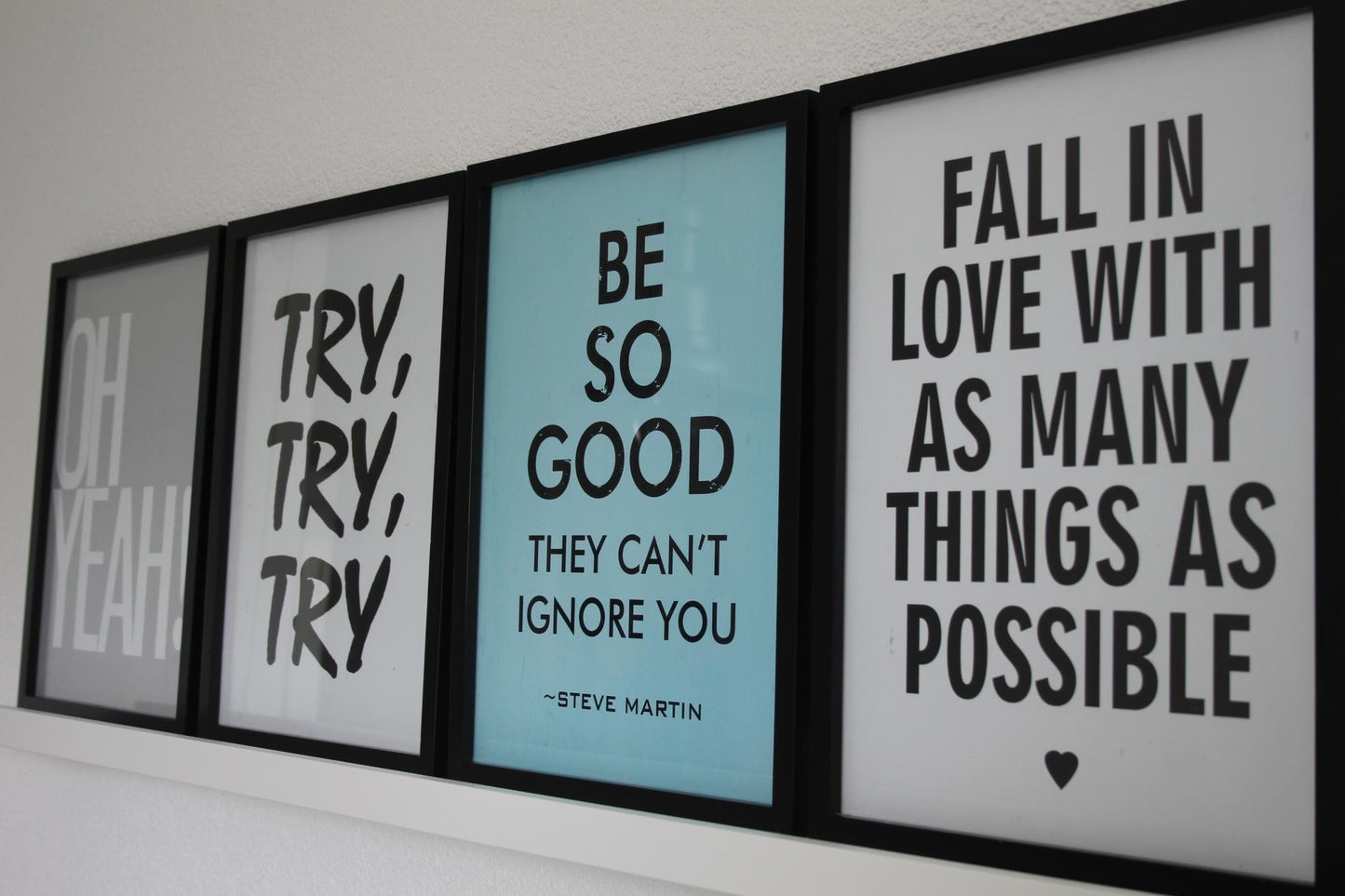 Wandkunst gerahmt: Try, Try, Try!