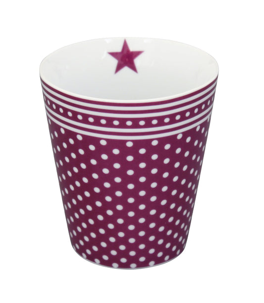 Becher: Plum Micro Dots