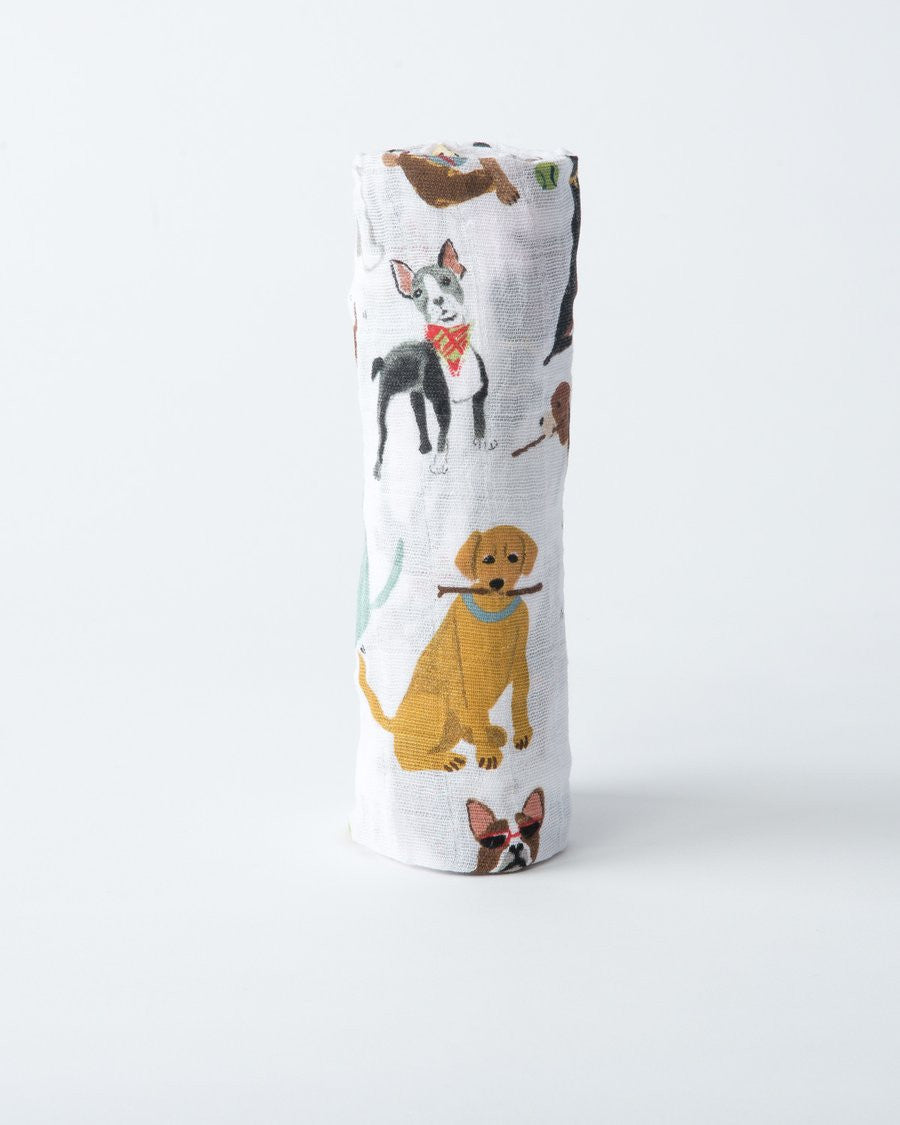 Cotton Muslin Swaddle: "Woof" von Little Unicorn