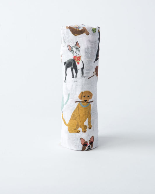 Cotton Muslin Swaddle: "Woof" von Little Unicorn