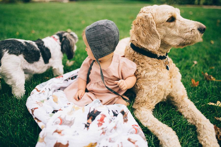 Cotton Muslin Swaddle: "Woof" von Little Unicorn