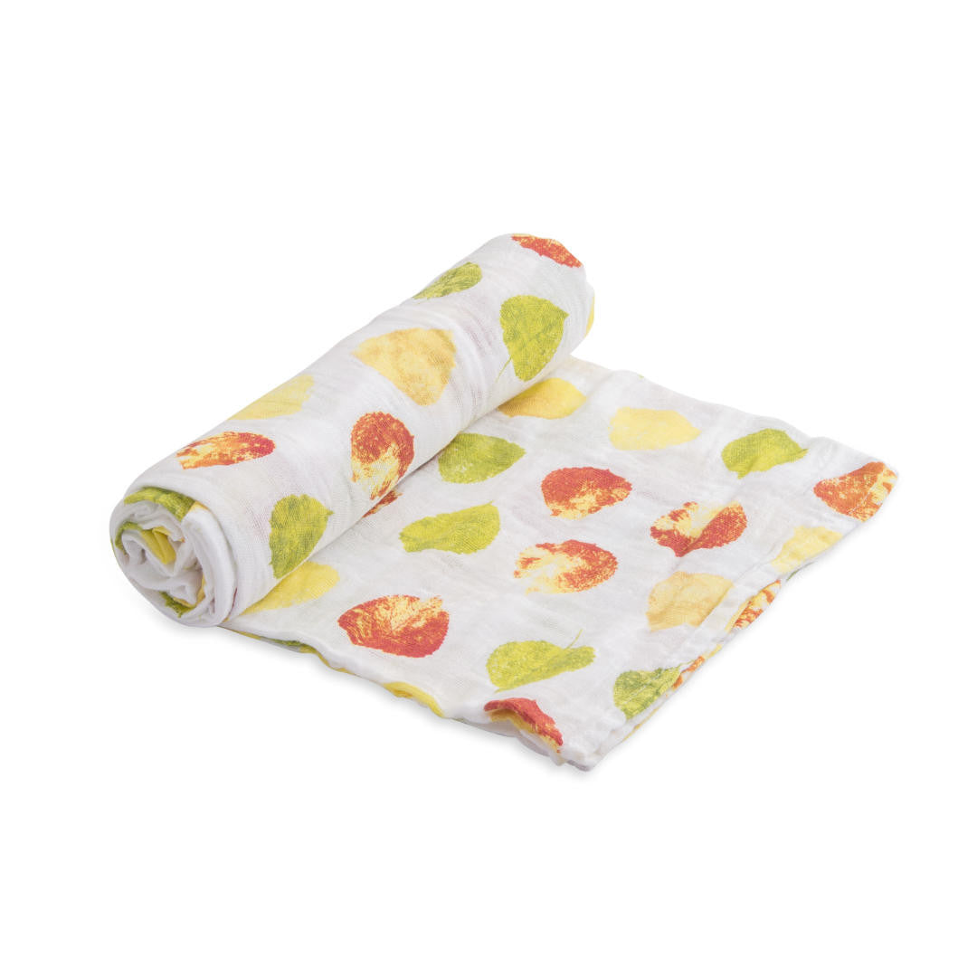 Cotton Muslin Swaddle: "Aspen Leaf" von Little Unicorn