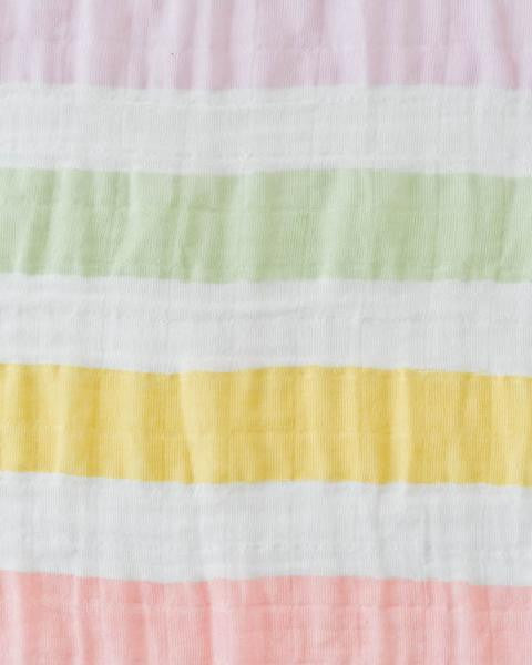 Cotton Muslin Swaddle: "Cabana Stripe" von Little Unicorn