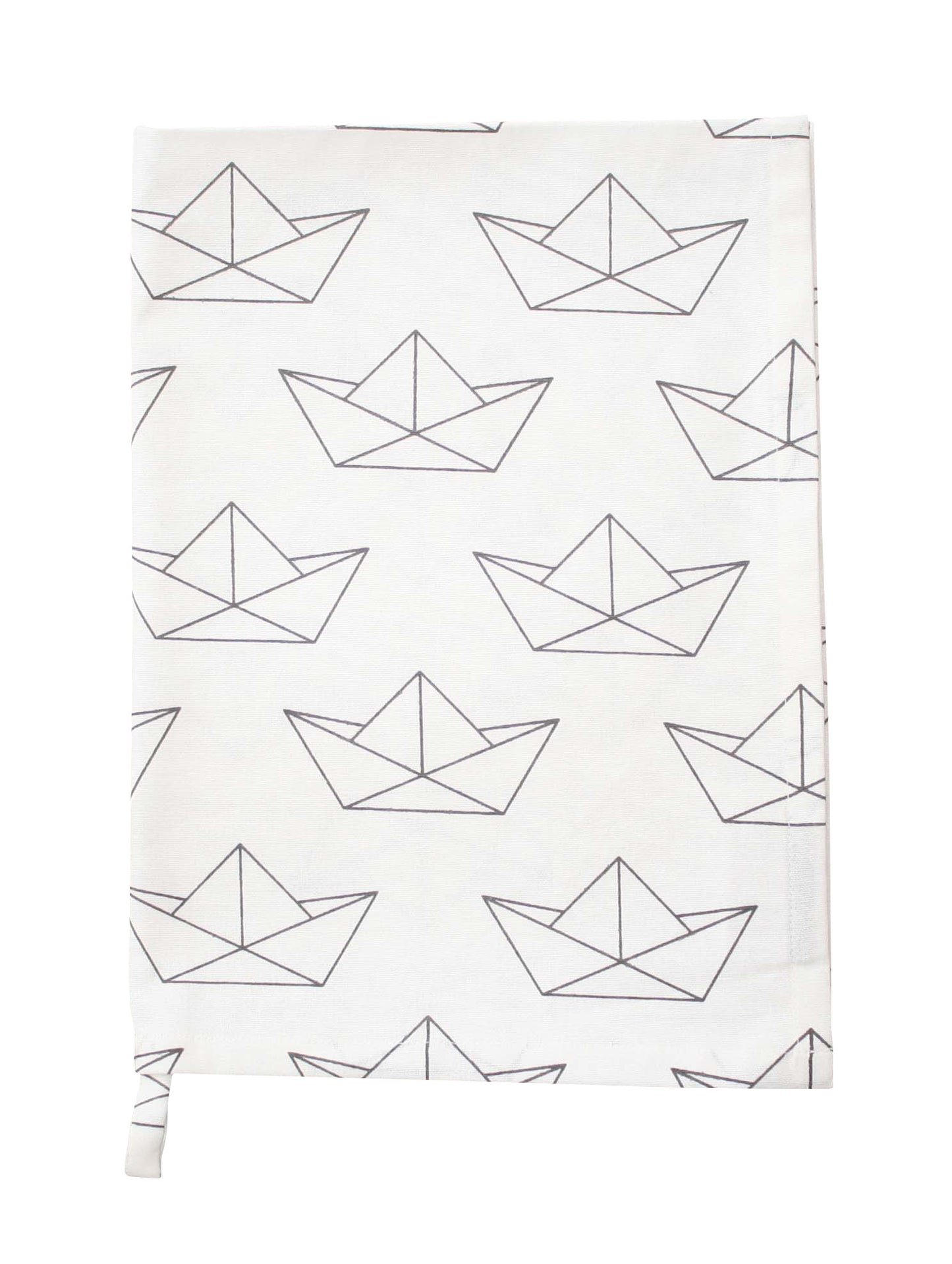 Küchentuch: Paper Boat All Over White