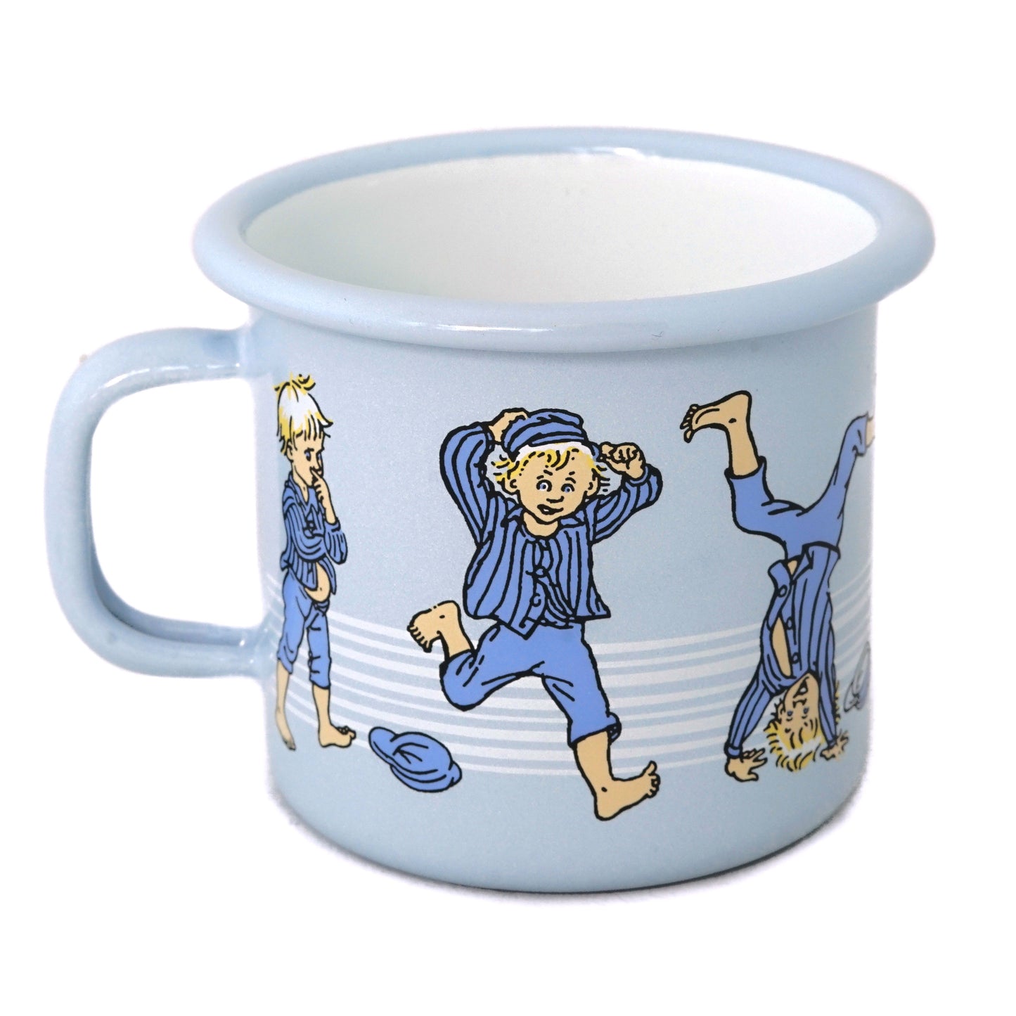 Tasse aus Emaille: Michel aus Lönneberga, Michel blau von Muurla