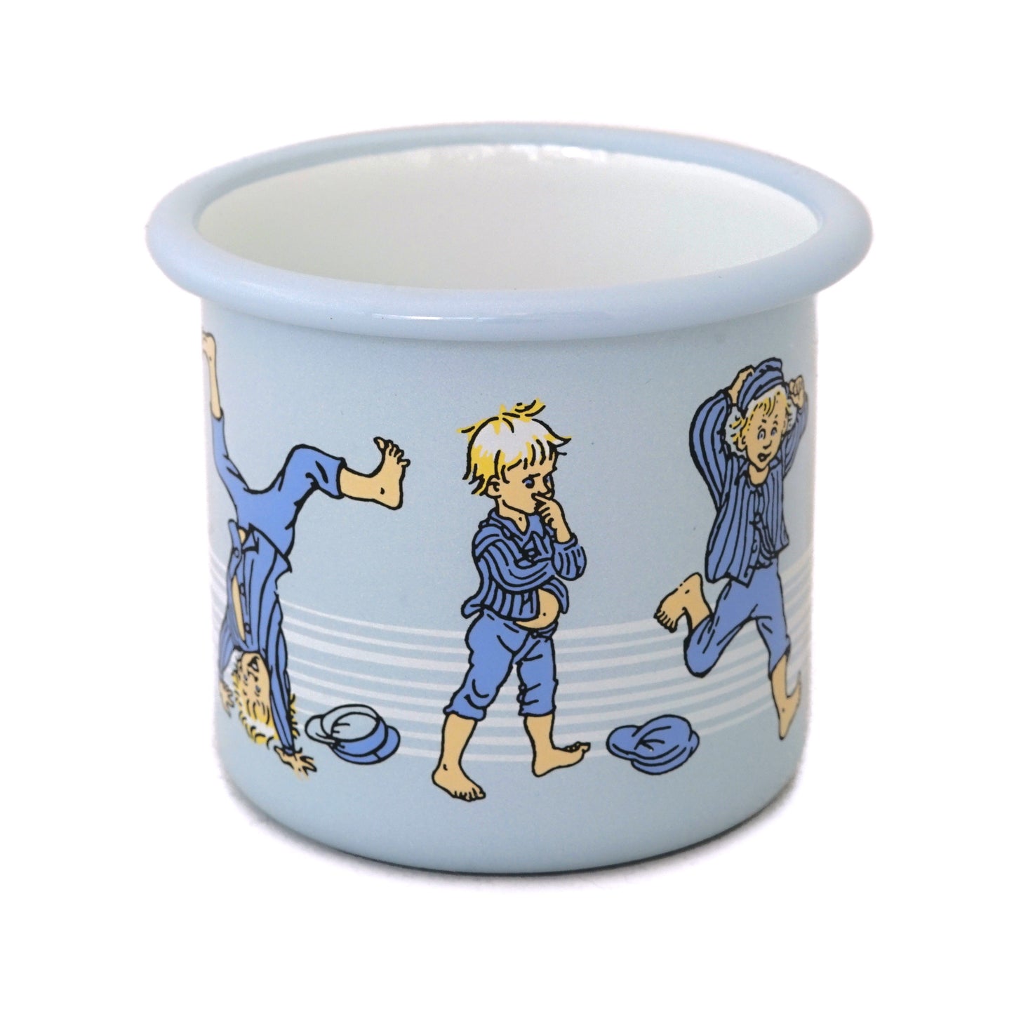 Tasse aus Emaille: Michel aus Lönneberga, Michel blau von Muurla