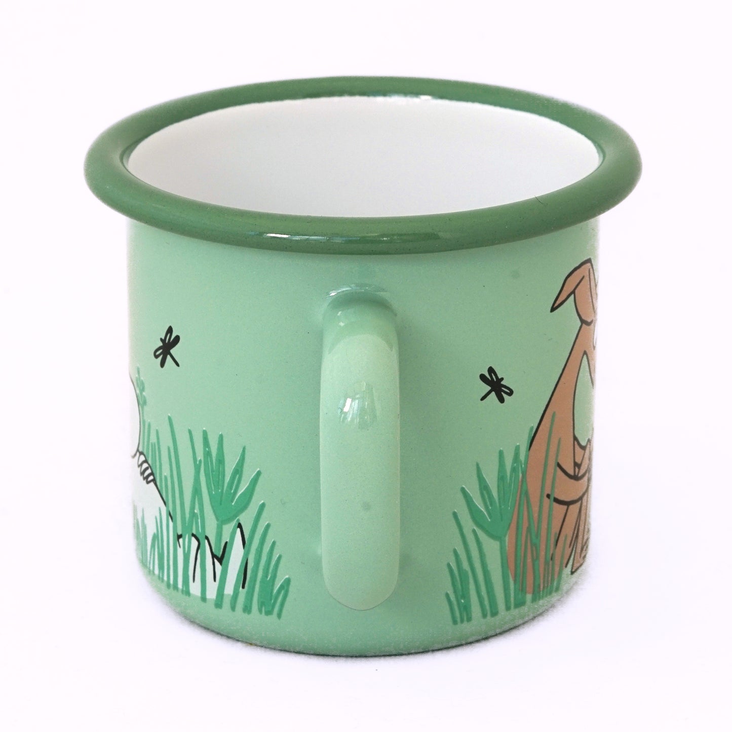 Tasse aus Emaille: Mumins im Garten - Boys - grün von Muurla