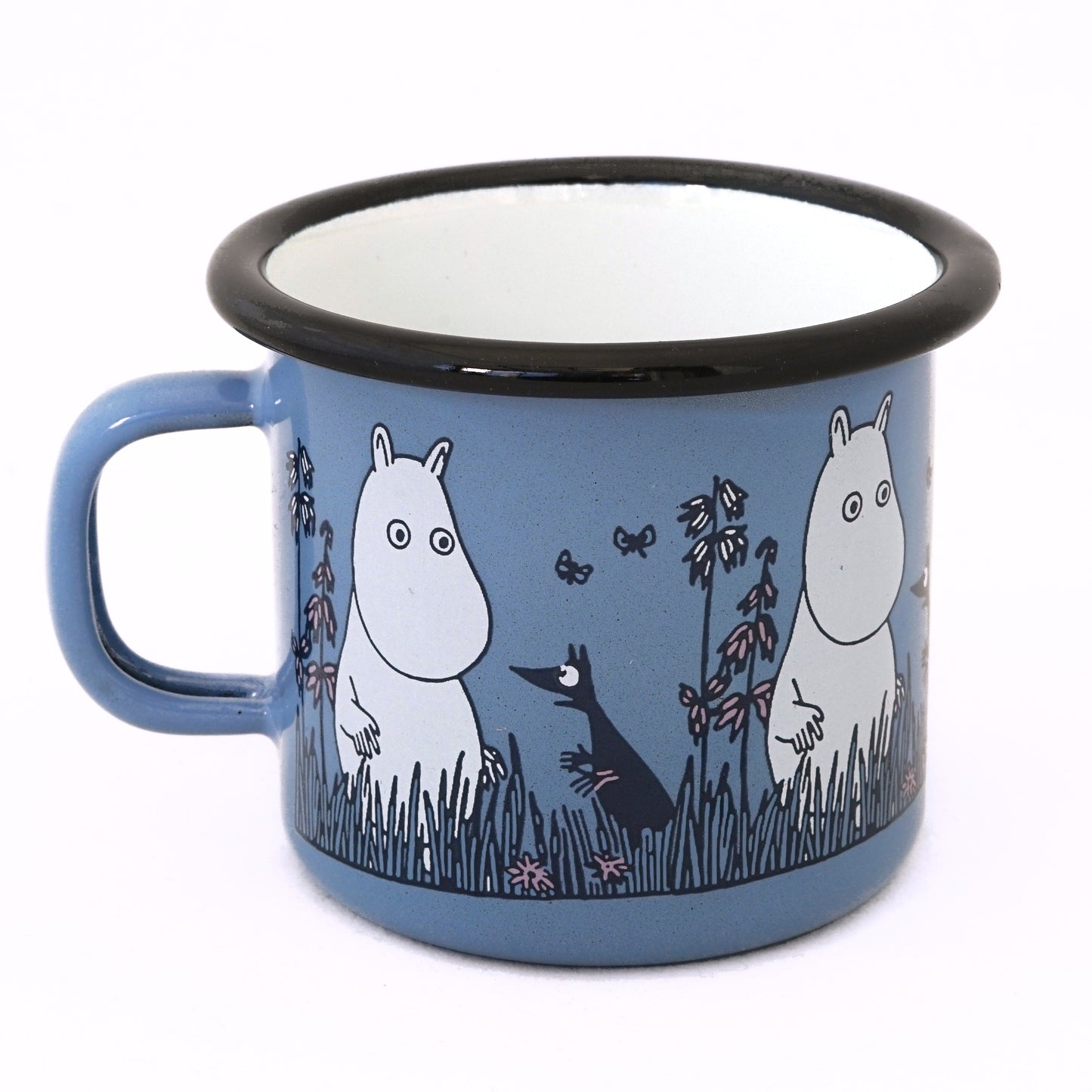 Tasse aus Emaille: Mumin Freunde - Mumin blau von Muurla