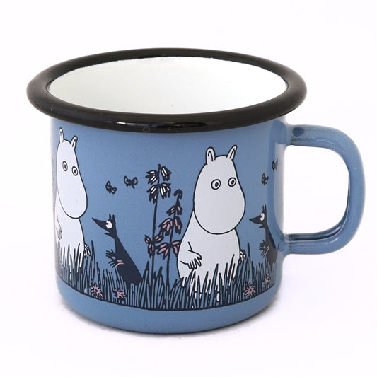 Tasse aus Emaille: Mumin Freunde - Mumin blau von Muurla