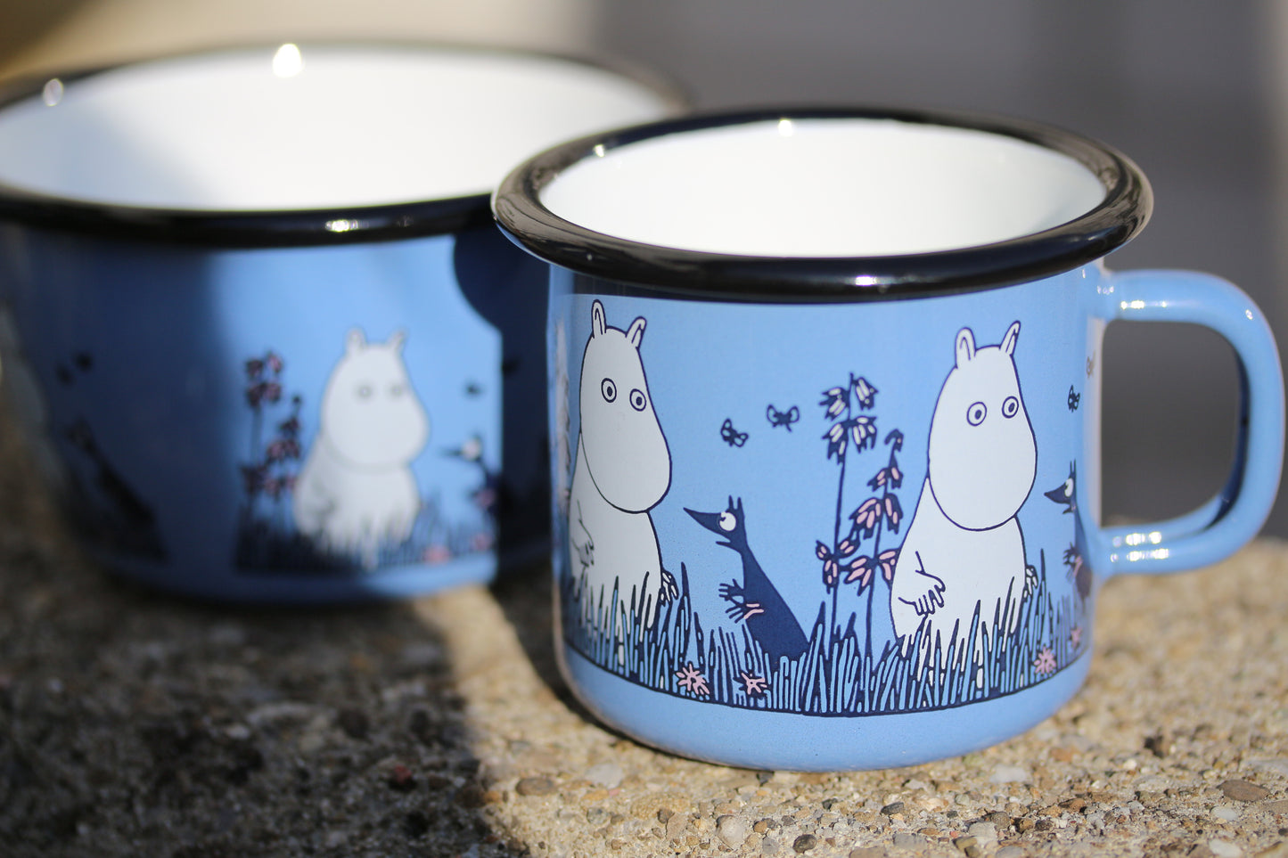 Tasse aus Emaille: Mumin Freunde - Mumin blau von Muurla