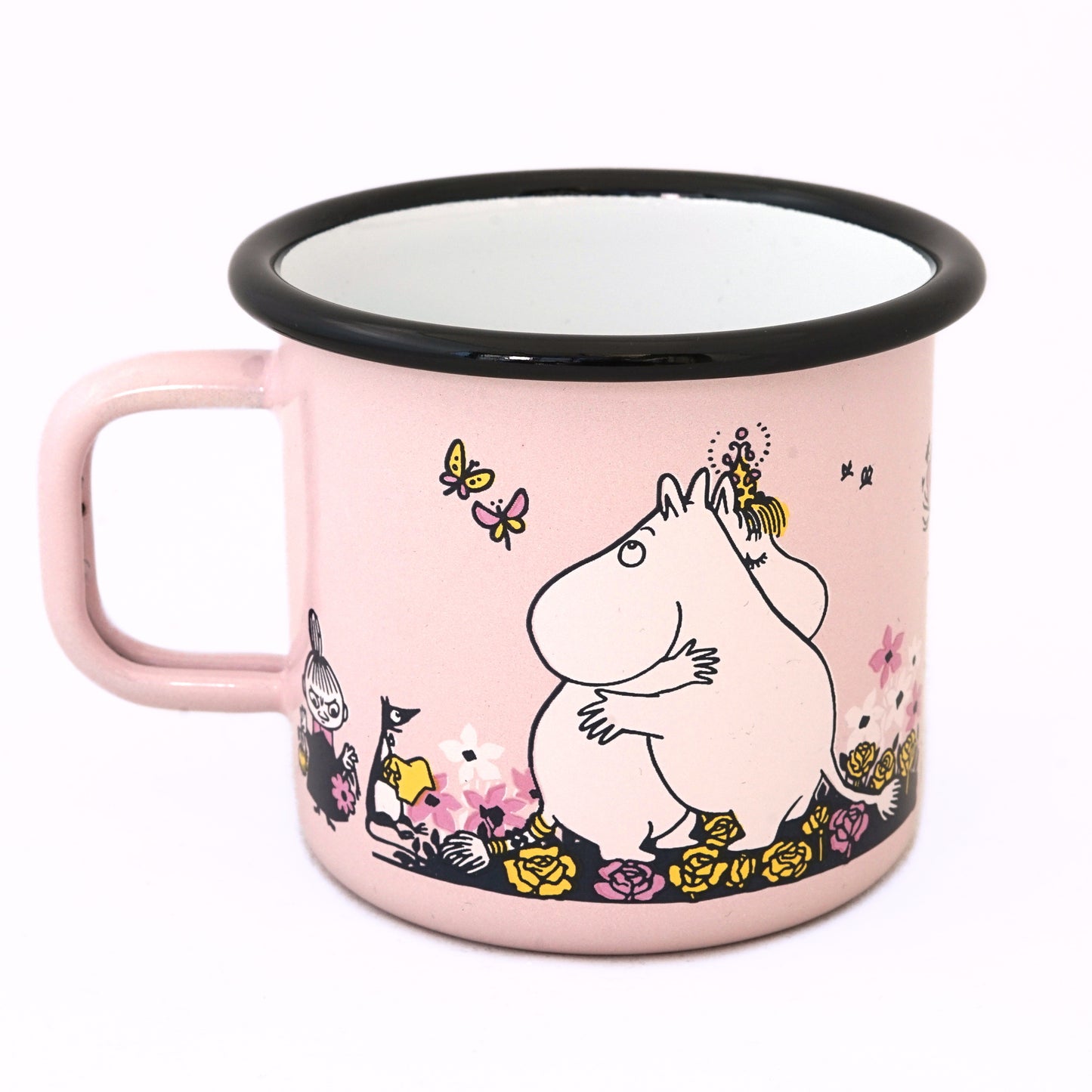 Tasse aus Emaille: Mumin Hug - Umarmung rosa von Muurla