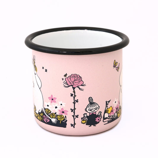 Tasse aus Emaille: Mumin Hug - Umarmung rosa von Muurla