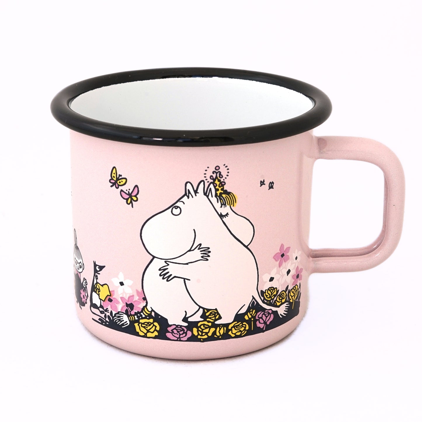 Tasse aus Emaille: Mumin Hug - Umarmung rosa von Muurla