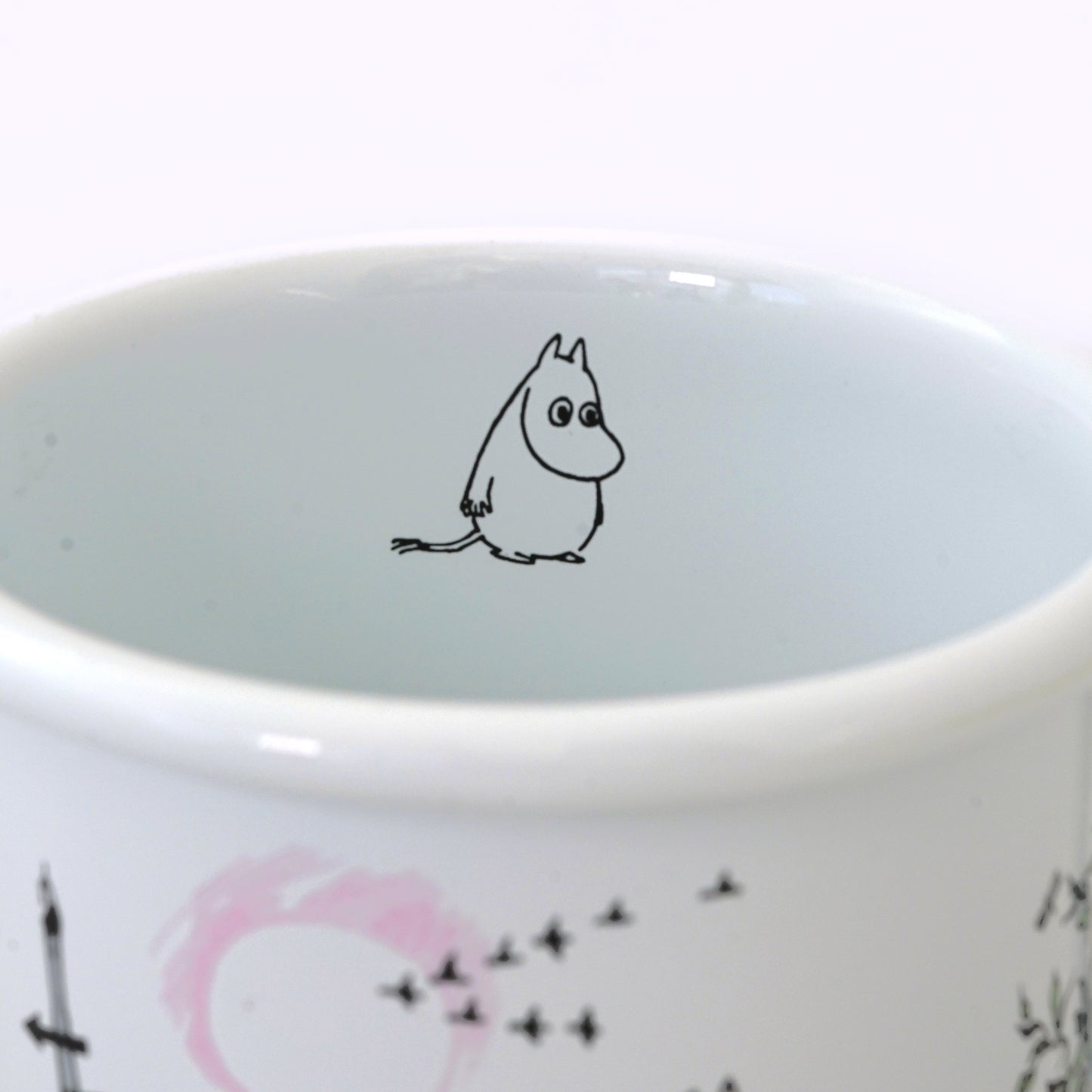 Tasse aus Emaille: Mumin Originals - Vermisse dich weiss von Muurla