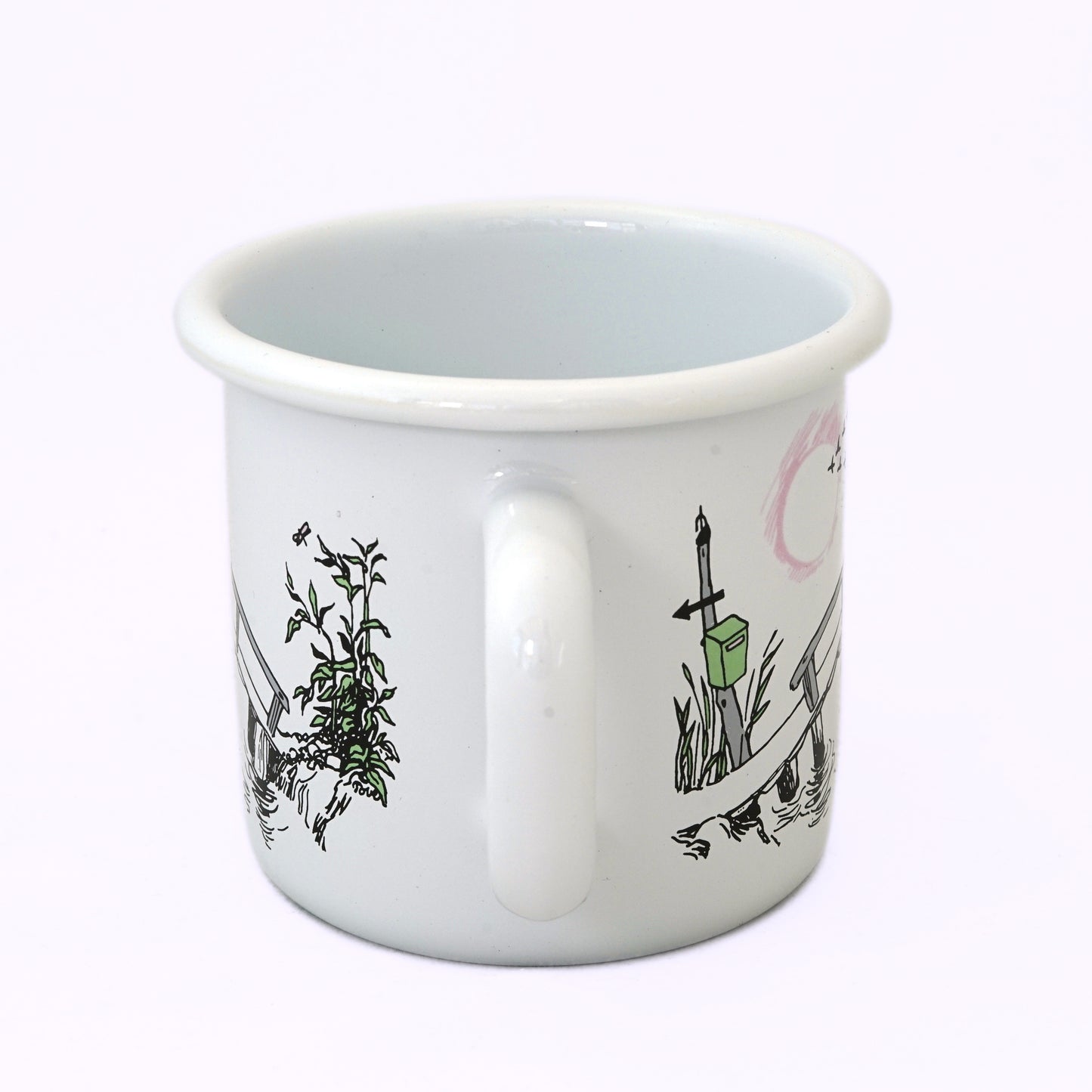 Tasse aus Emaille: Mumin Originals - Vermisse dich weiss von Muurla