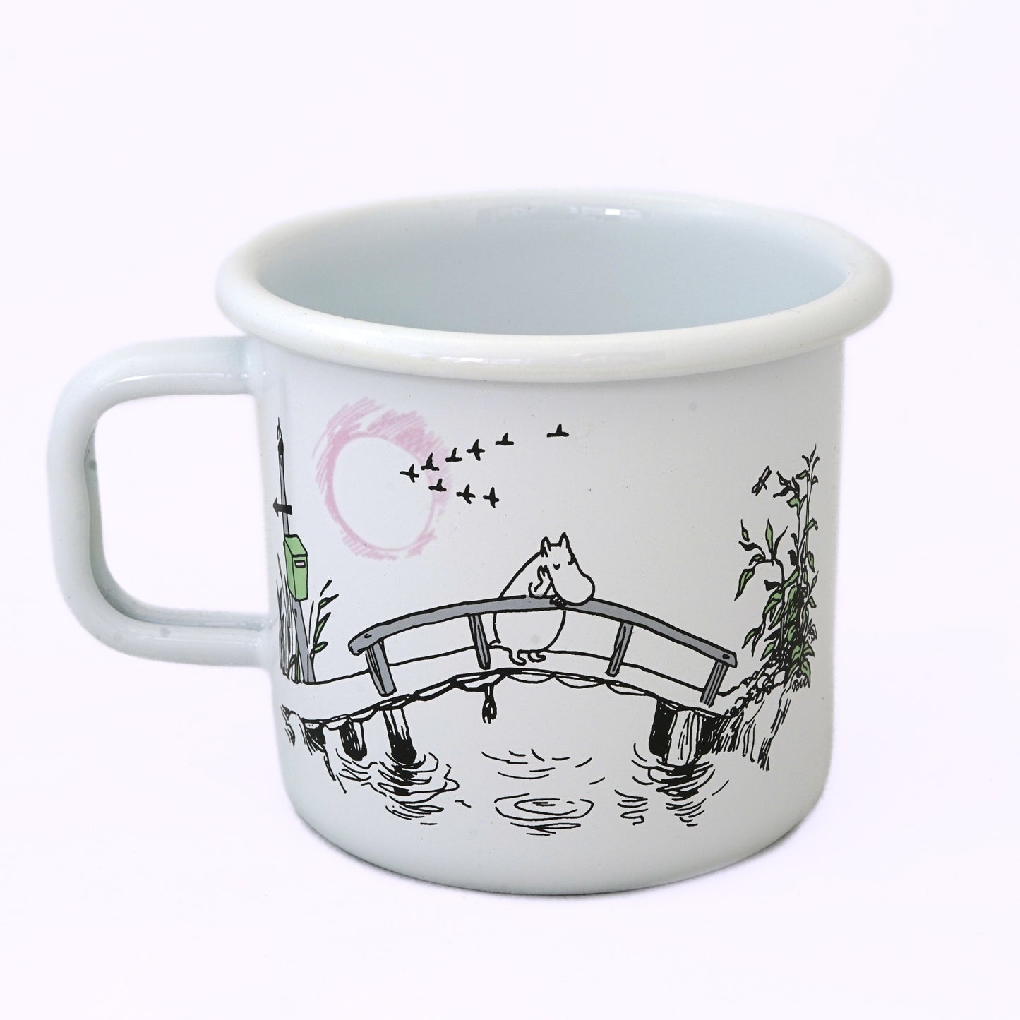 Tasse aus Emaille: Mumin Originals - Vermisse dich weiss von Muurla