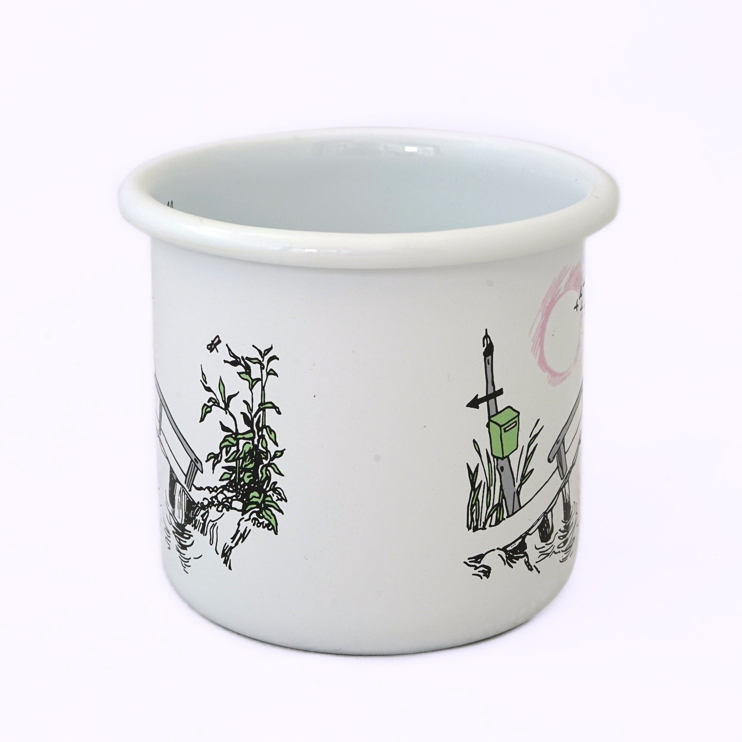 Tasse aus Emaille: Mumin Originals - Vermisse dich weiss von Muurla