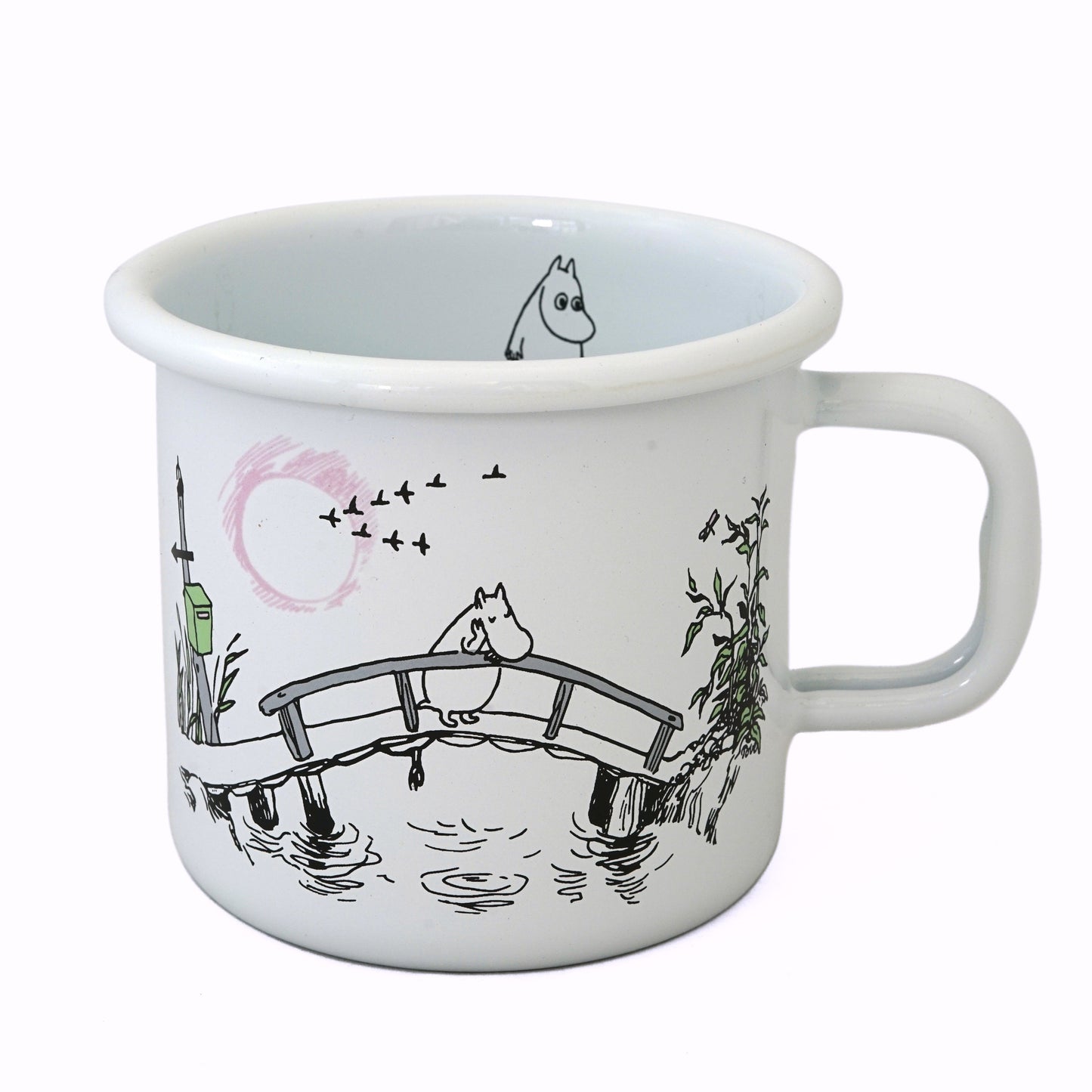 Tasse aus Emaille: Mumin Originals - Vermisse dich weiss von Muurla