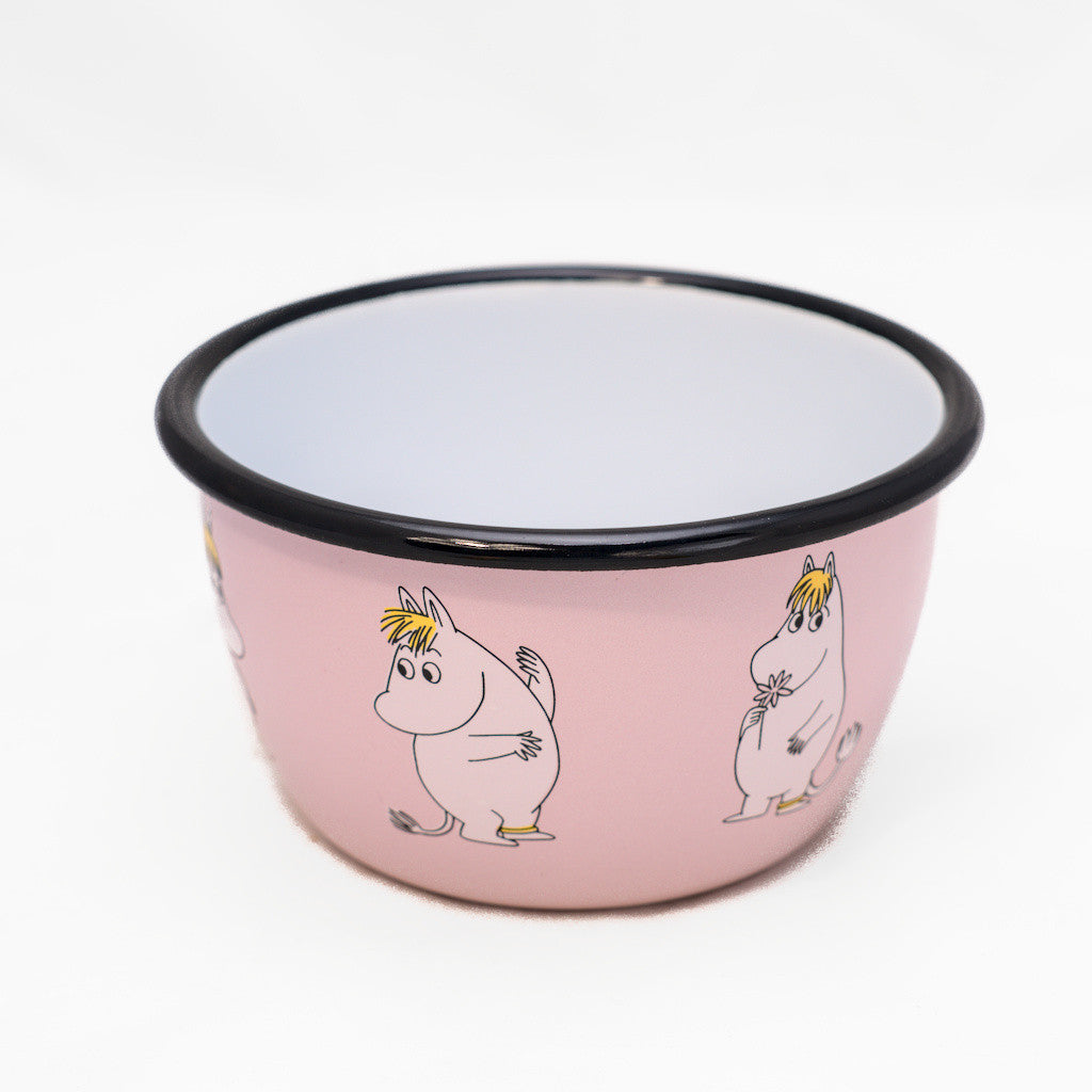 Schüssel aus Emaille: Mumin Retro - Snorkfräulein rosa von Muurla