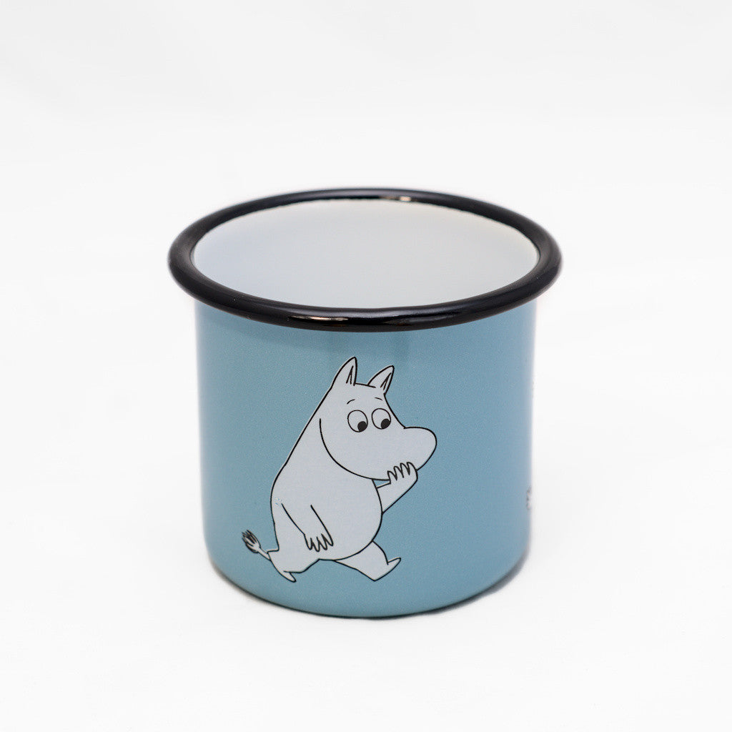 Tasse aus Emaille: Mumin Retro - Mumin blau 3,7 dl von Muurla