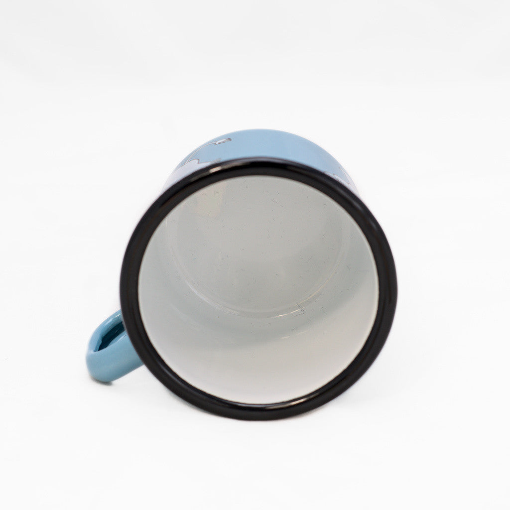 Tasse aus Emaille: Mumin Retro - Mumin blau 3,7 dl von Muurla