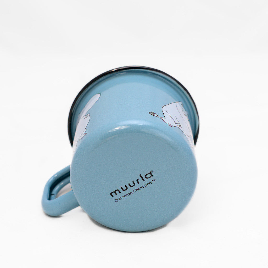 Tasse aus Emaille: Mumin Retro - Mumin blau 3,7 dl von Muurla