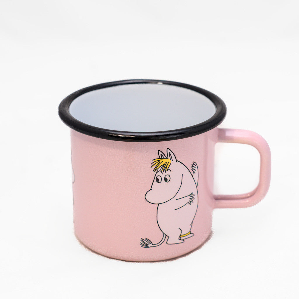 Tasse aus Emaille: Mumin Retro - Snorkfräulein rosa 3,7 dl von Muurla