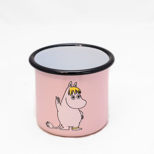 Tasse aus Emaille: Mumin Retro - Snorkfräulein rosa 3,7 dl von Muurla