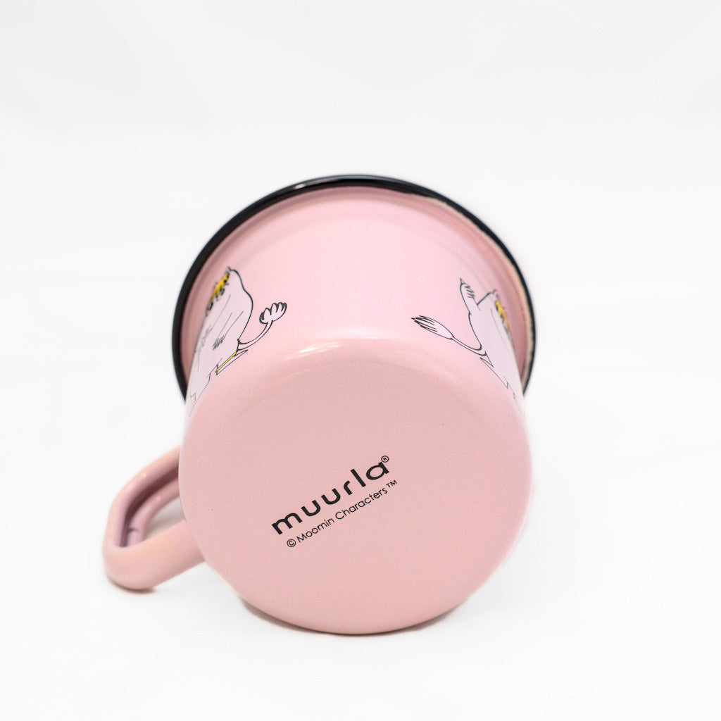 Tasse aus Emaille: Mumin Retro - Snorkfräulein rosa 3,7 dl von Muurla