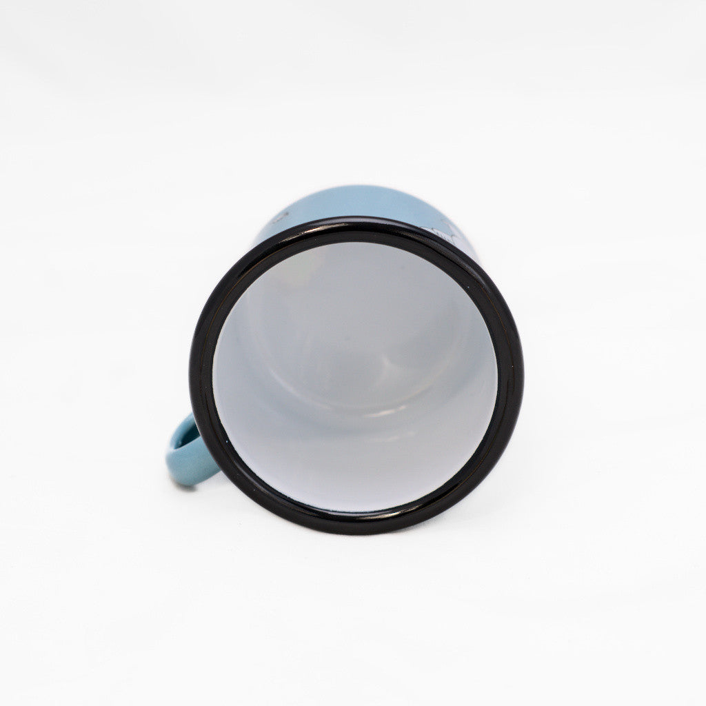 Tasse aus Emaille: Mumin Retro - Mumin blau 2,5 dl von Muurla