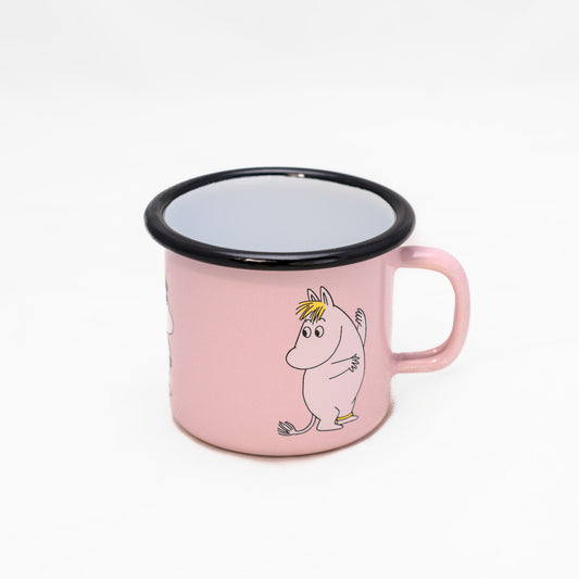 Tasse aus Emaille: Mumin Retro - Snorkfräulein rosa 2,5 dl von Muurla