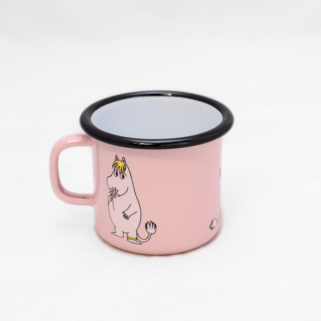 Tasse aus Emaille: Mumin Retro - Snorkfräulein rosa 2,5 dl von Muurla